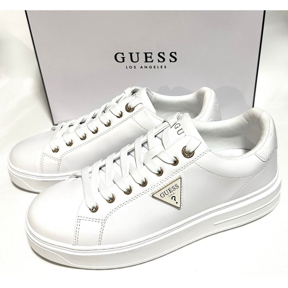 Guess Shoes Women's Size 10 Danesa Treaded Flatform Lace Up Sneakers White